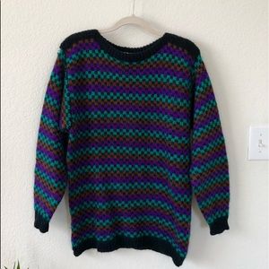 Vintage Dior Checkered Sweater